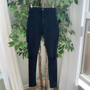 ZARA Black Ripped Skinny Jeans